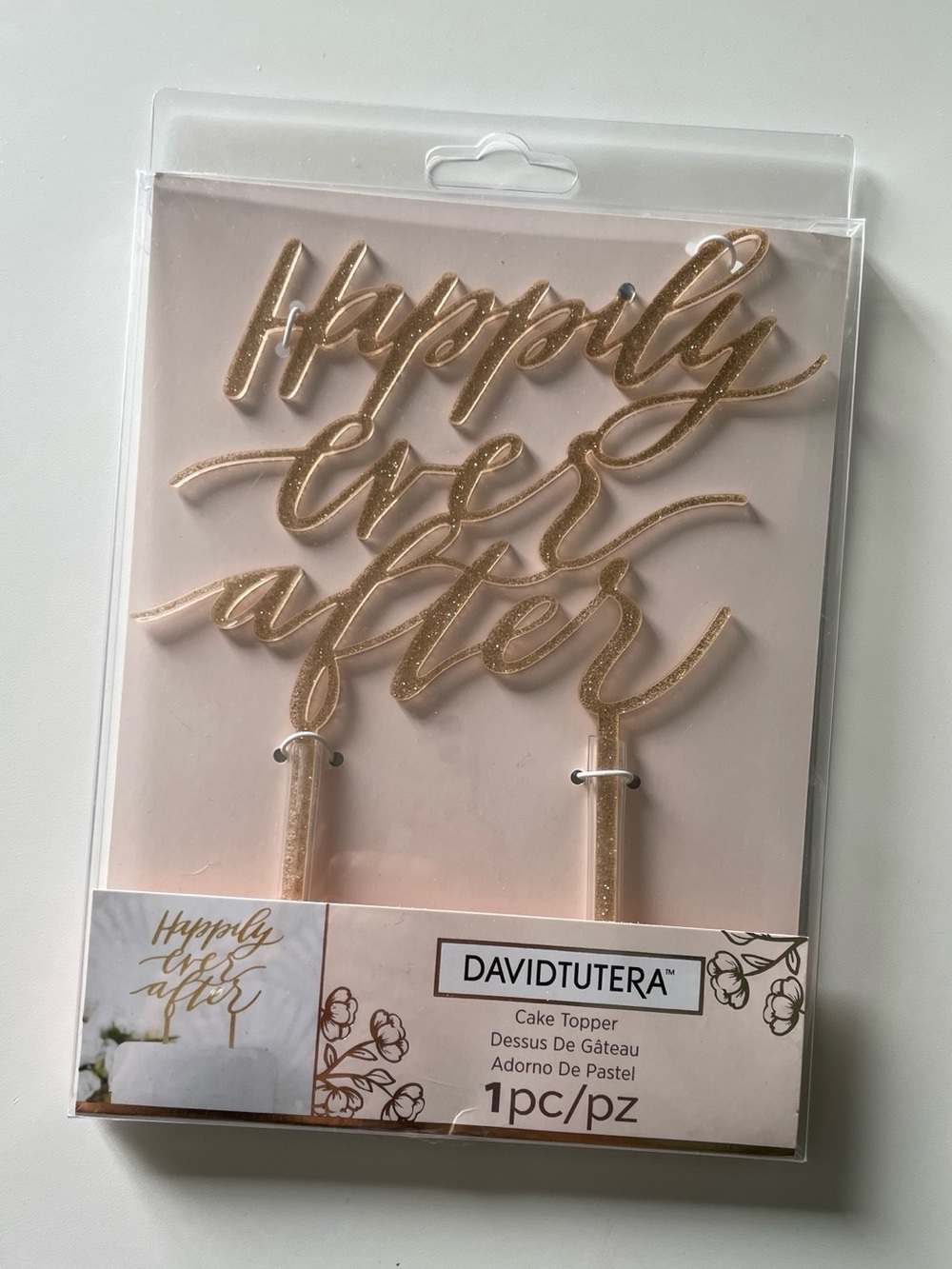 David Tutera wedding cake topper “Happily Ever After”